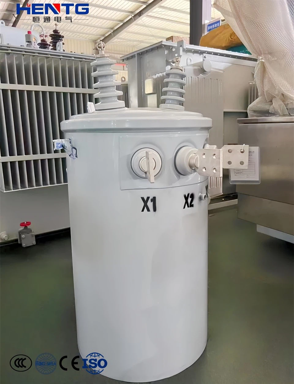 333 KVA enfas polmonterad transformator